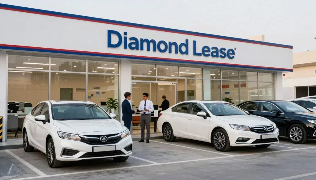 Diamond Lease Dubai office with premium and economy vehicles
