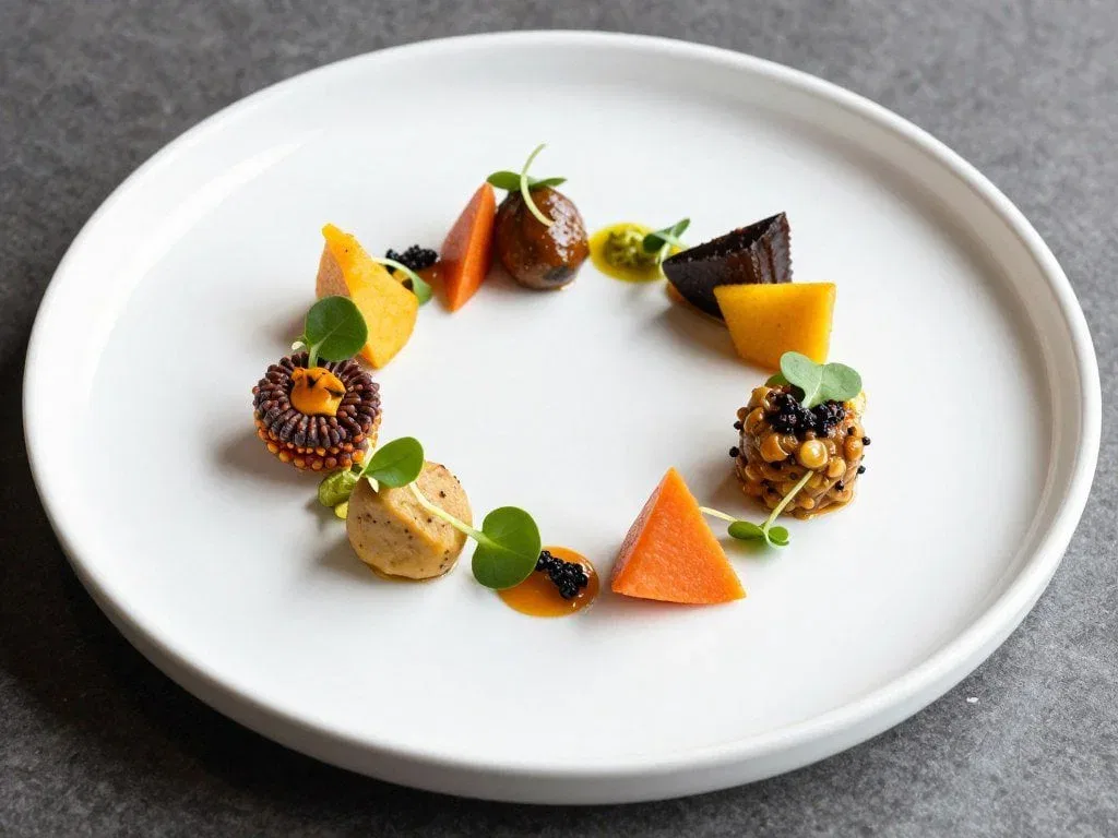 chef signature dish indya by vineet modern indian plating