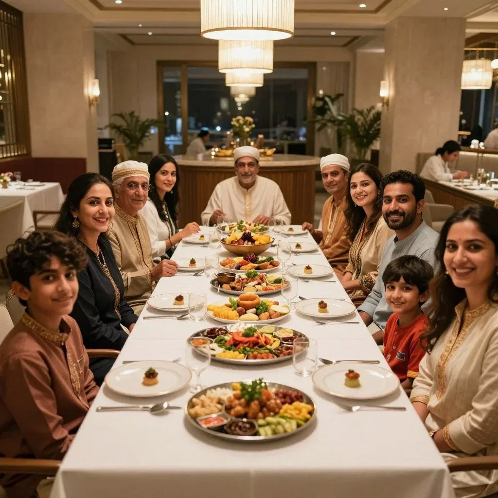 family dining luxury indian restaurant dubai group meal