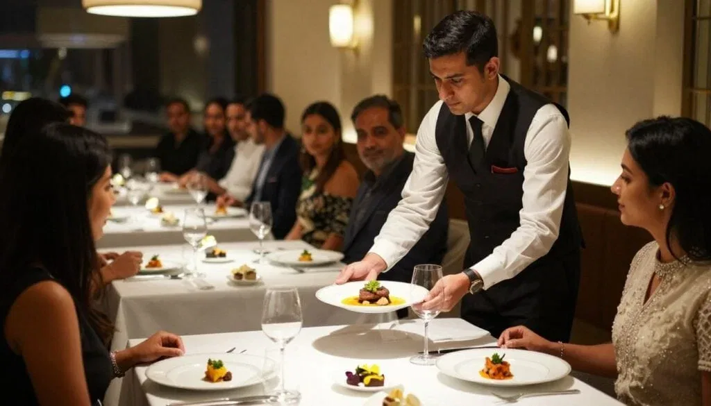 luxury indian dining experience dubai fine service elegant presentation