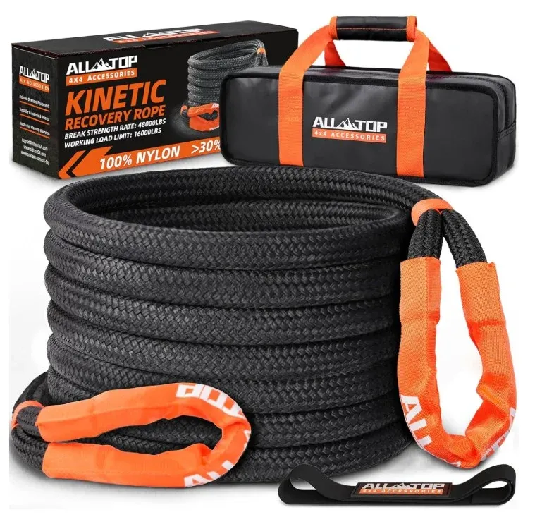 ALL-TOP Kinetic Recovery Rope, 48000Lbs, 1in x 30ft