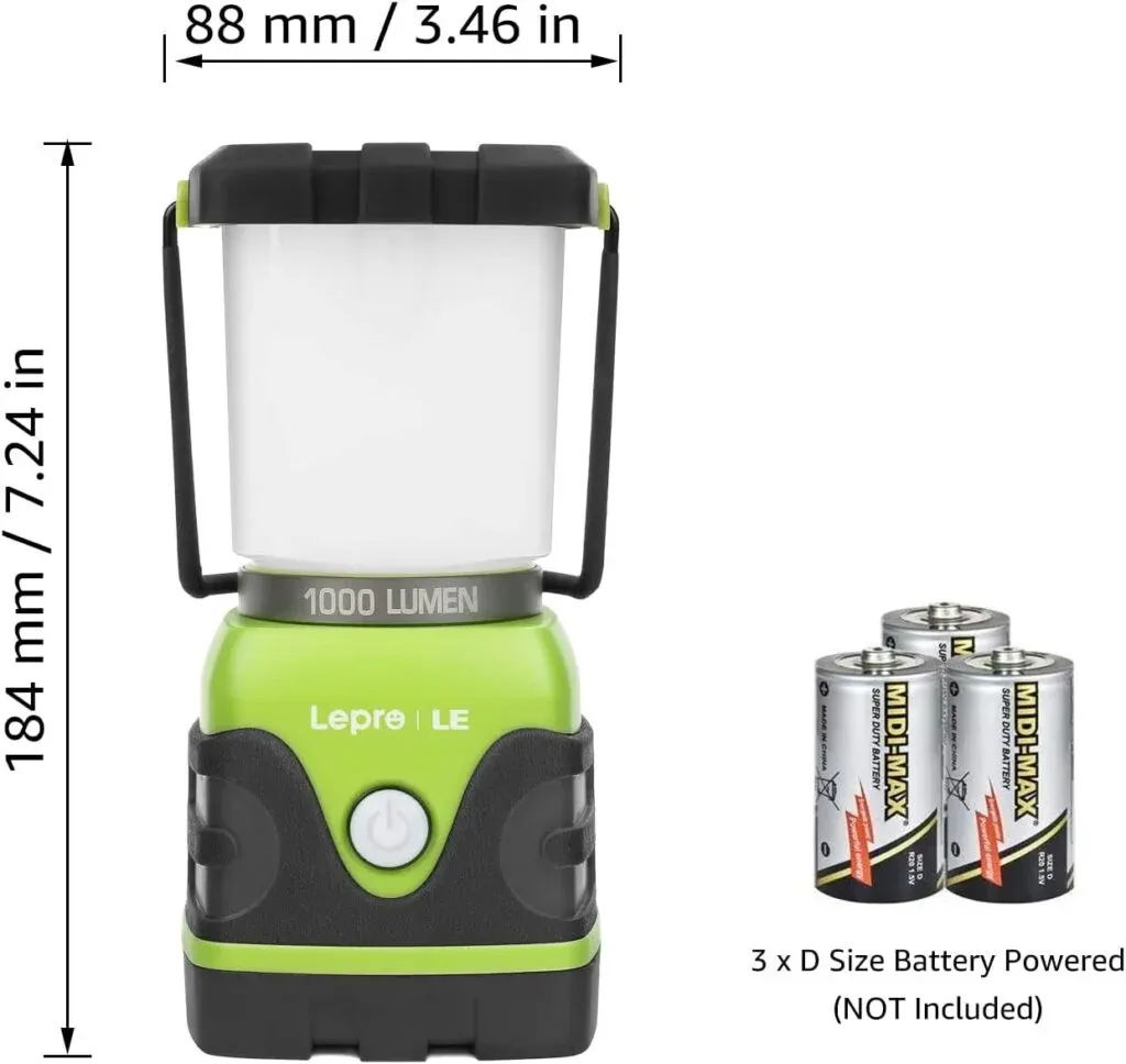 Lepro Camping Lantern (1000 Lumen, 2-Pack)