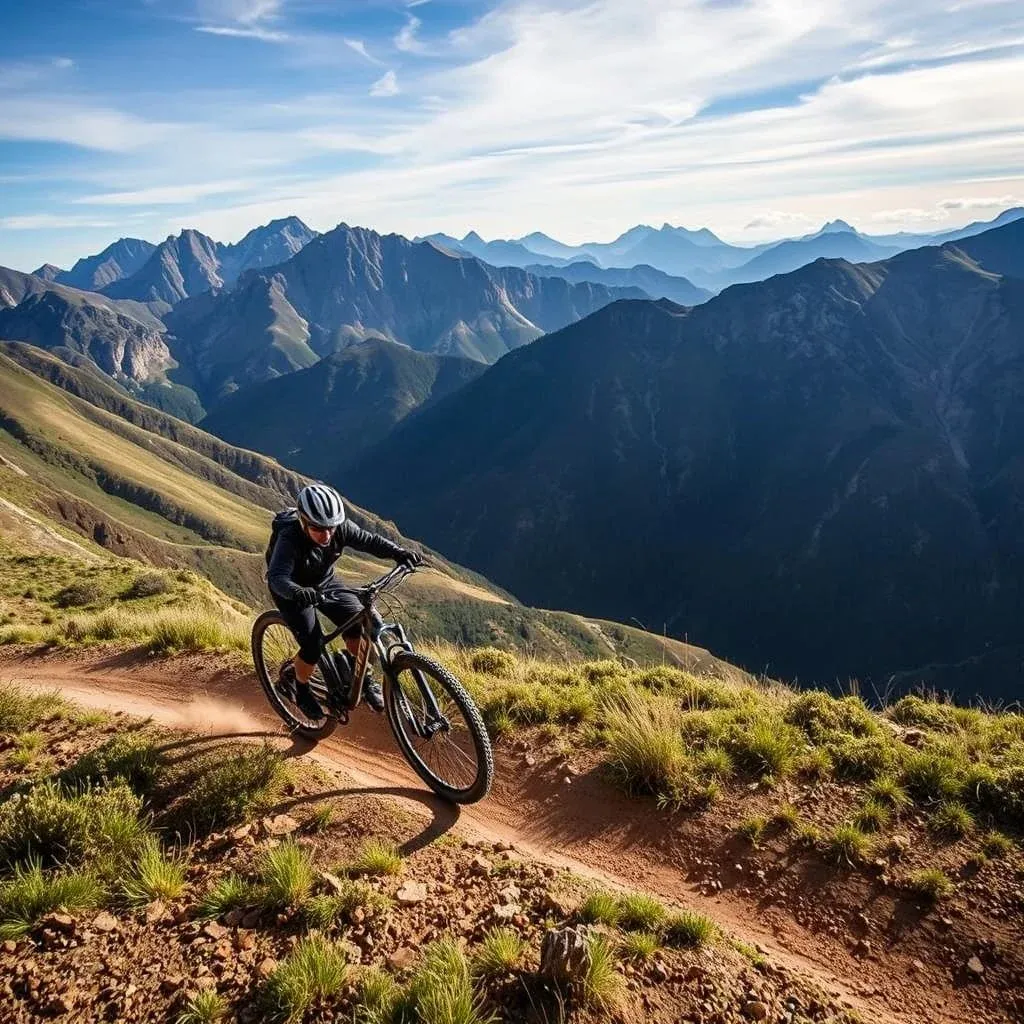 Mountain biking on Hatta trails with scenic views