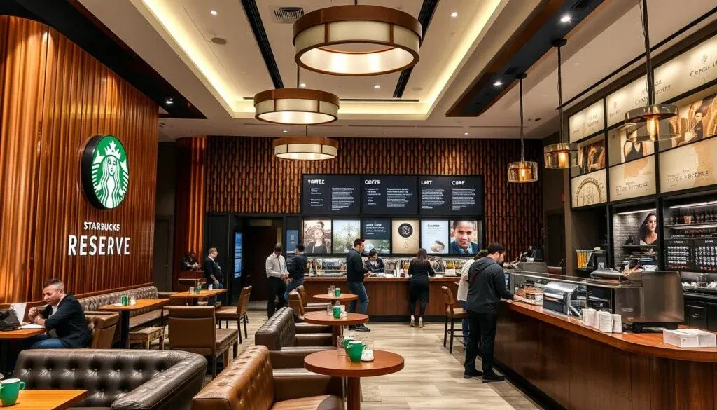 Premium Starbucks Reserve bar in Dubai Mall with specialty brewing equipment and upscale design