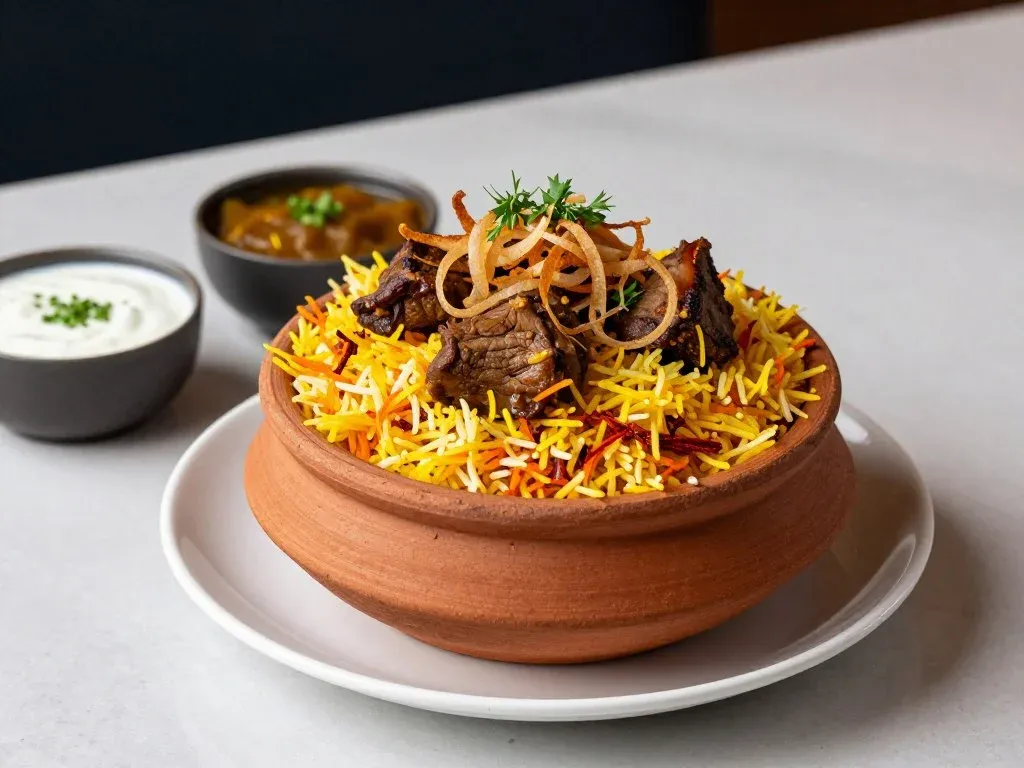 Biryani Pot's gourmet biryani served in traditional clay pots in Dubai