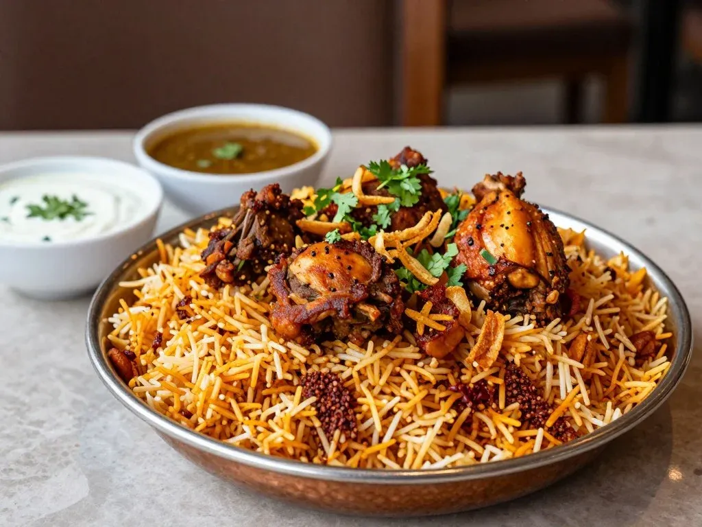 Student Biryani's famous Pakistani-style biryani in Dubai