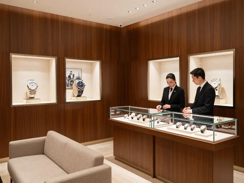 Vacheron Constantin Overseas collection displayed in Dubai boutique among top 10 watch brands in Dubai