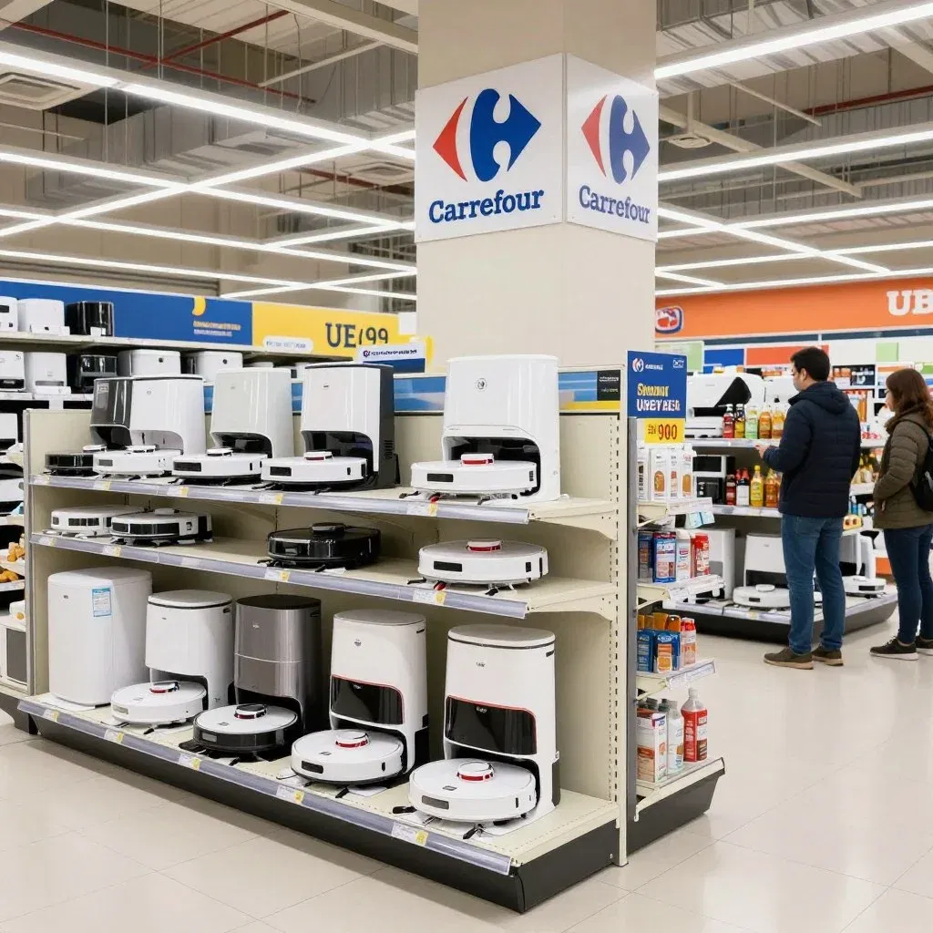 Carrefour UAE store interior showing home appliances section