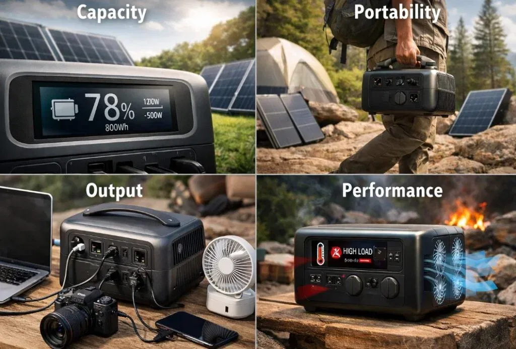 Solar power station buying guide infographic