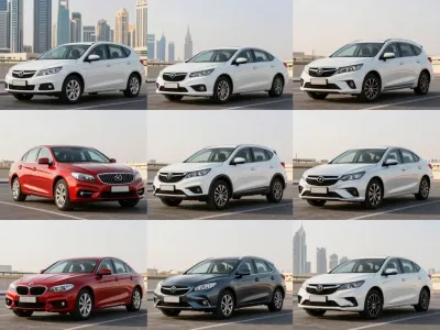 Various car rental options in Dubai from economy to luxury